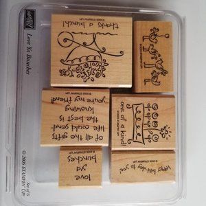 Stampin Up! Love Ya Bunches 2005 Set of 6 mounted stamps